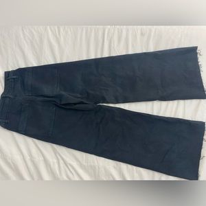 Zara high rise wide leg jeans in black